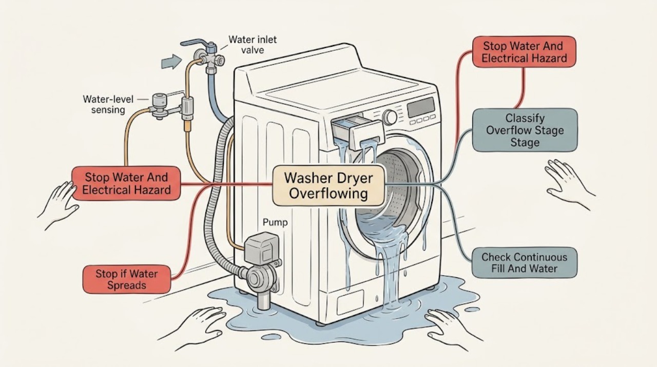 Washer Dryer Overflowing