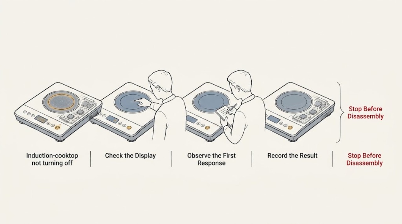 Induction-cooktop not turning off