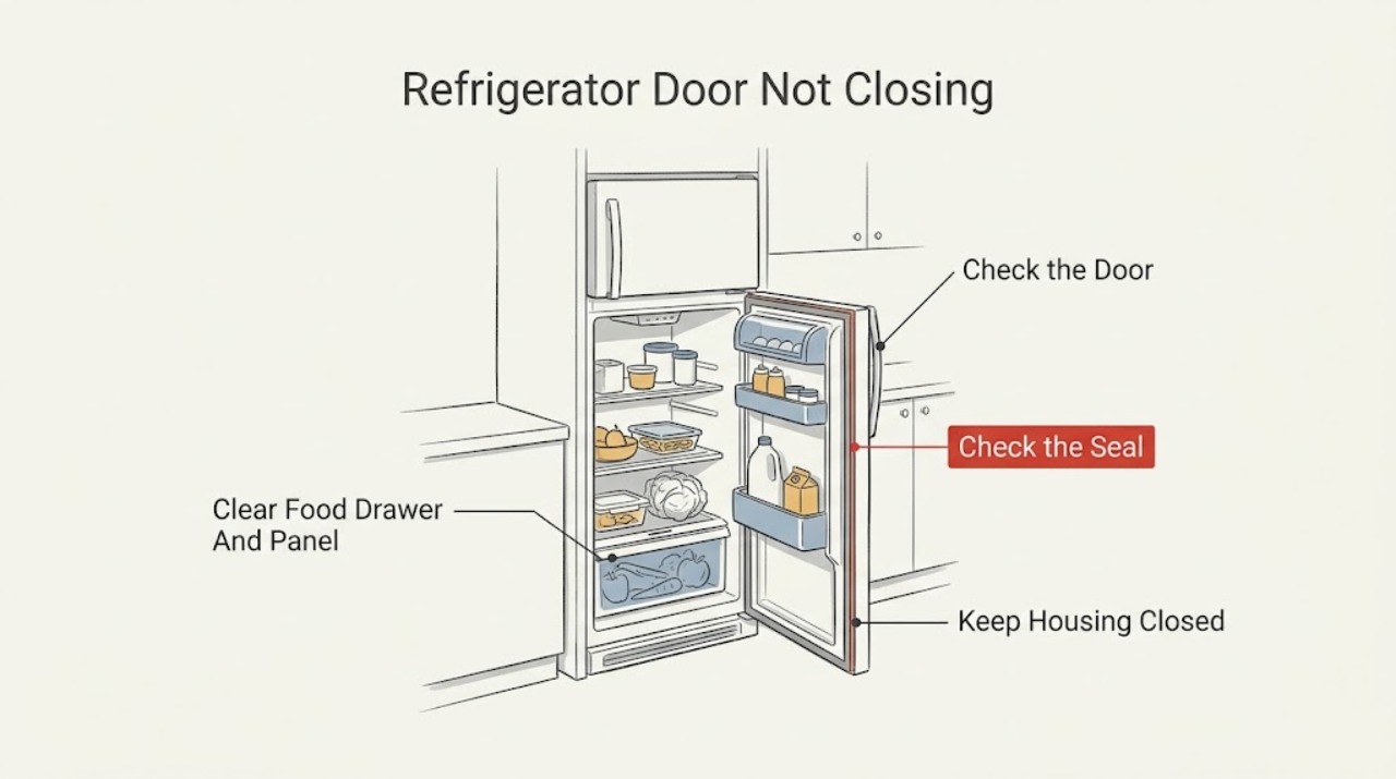 Refrigerator Door Not Closing