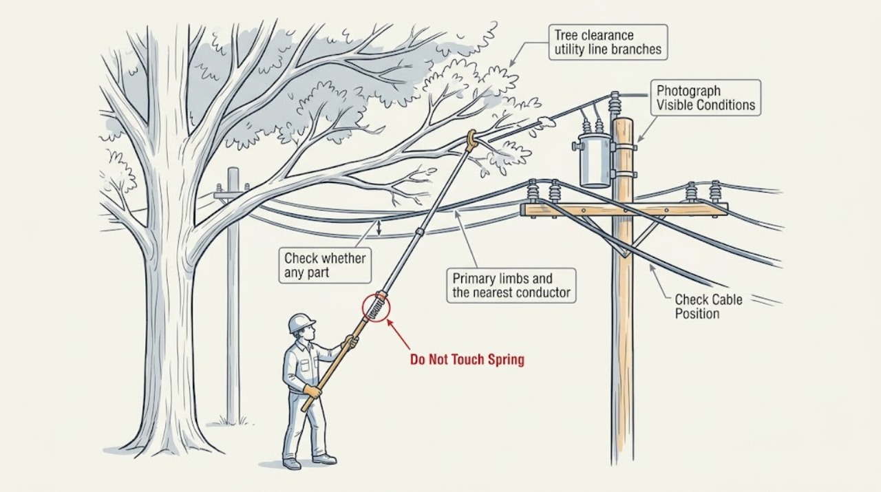 Tree clearance utility line branches