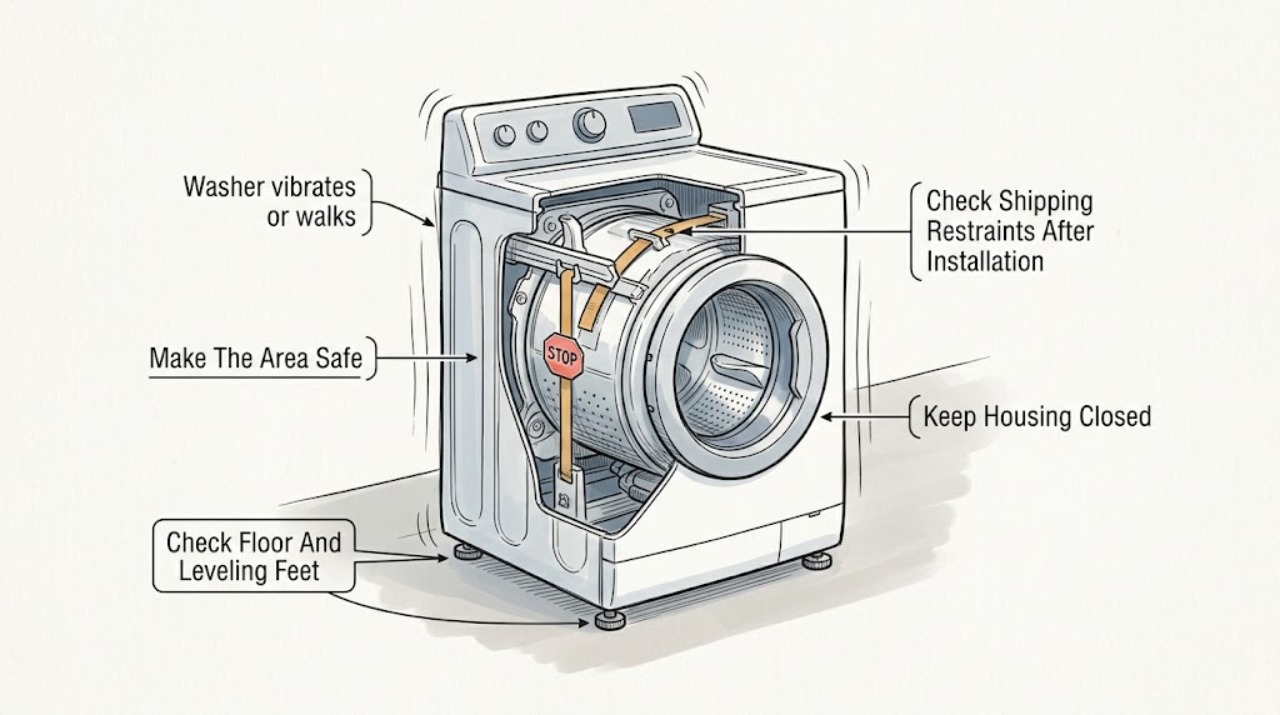 Washer vibrates or walks
