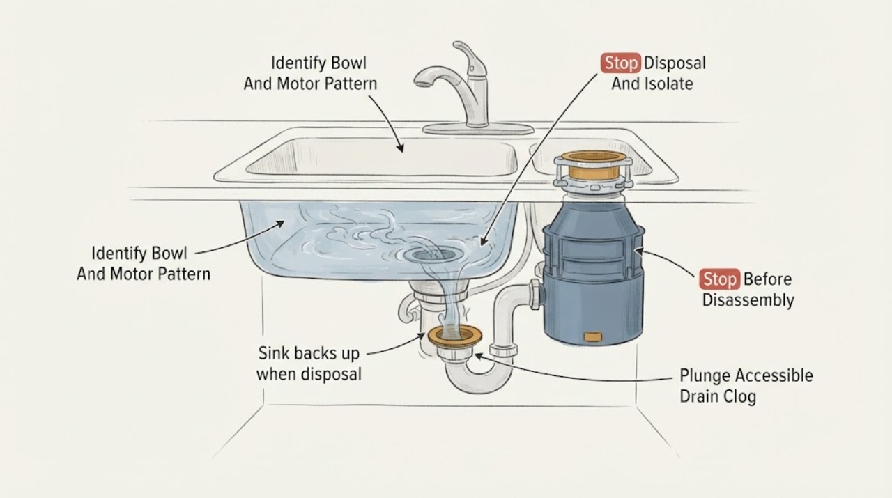 Sink backs up when disposal