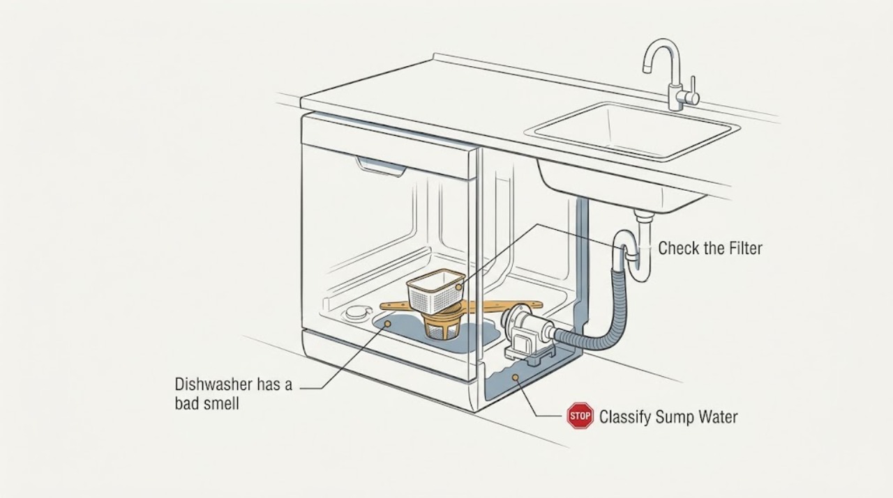 Dishwasher has a bad smell