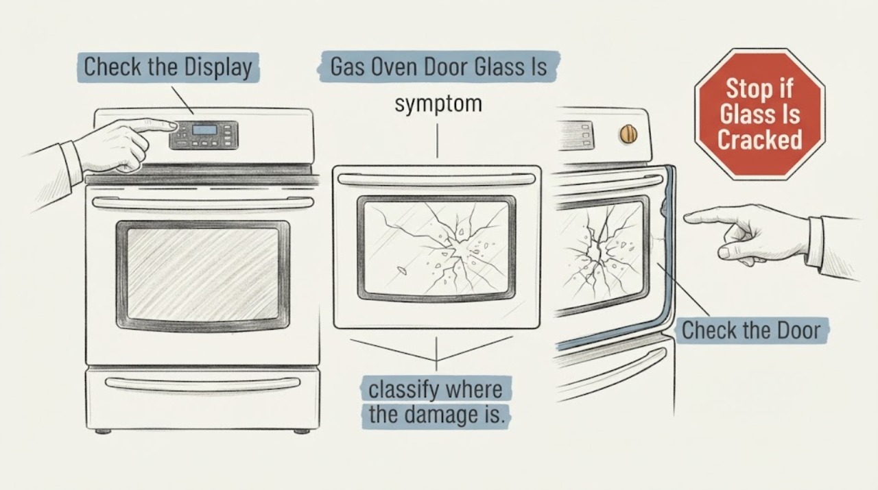 Gas Oven Door Glass Is