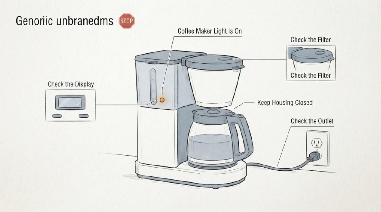 Coffee Maker Light Is On