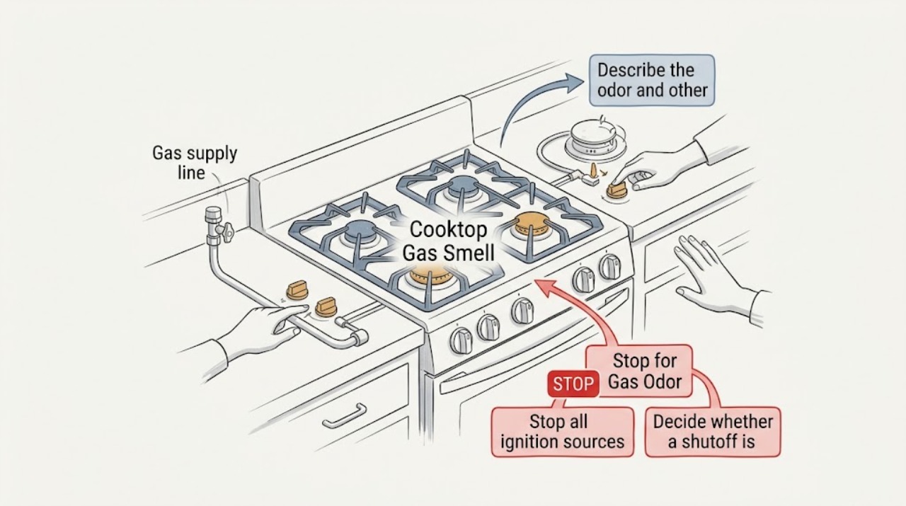 Cooktop Gas Smell