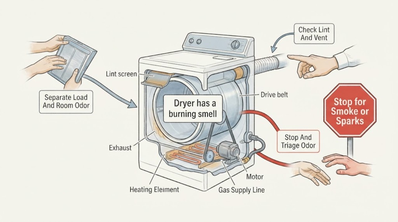 Dryer has a burning smell