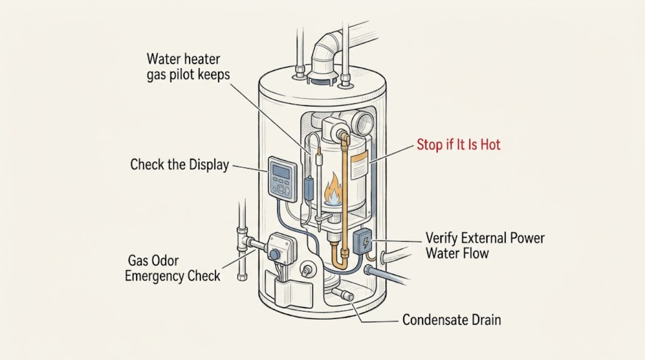 Water heater gas pilot keeps