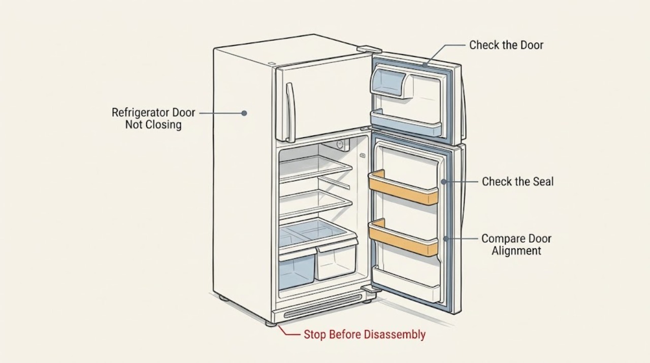 Refrigerator Door Not Closing
