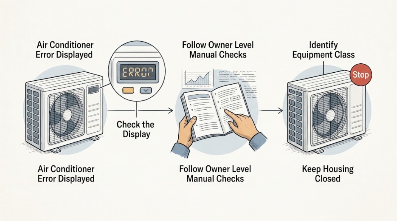 Air Conditioner Error Displayed