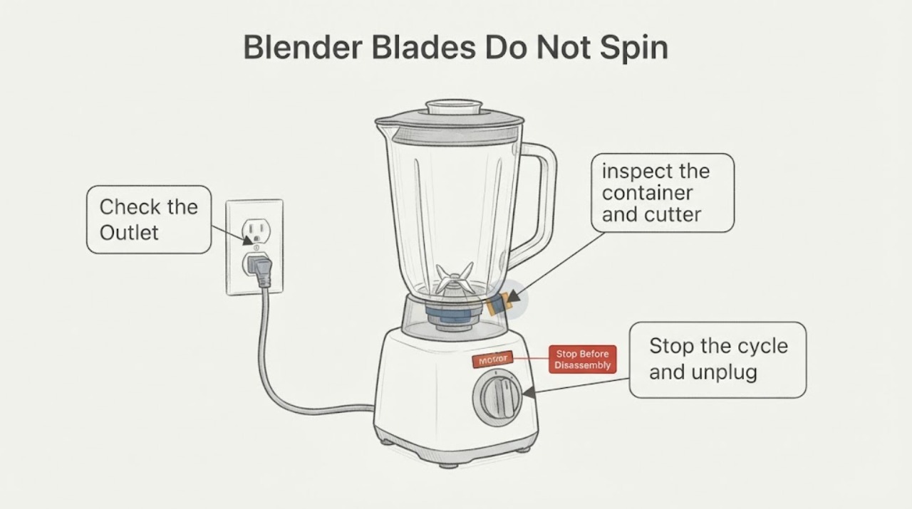 Blender Blades Do Not Spin