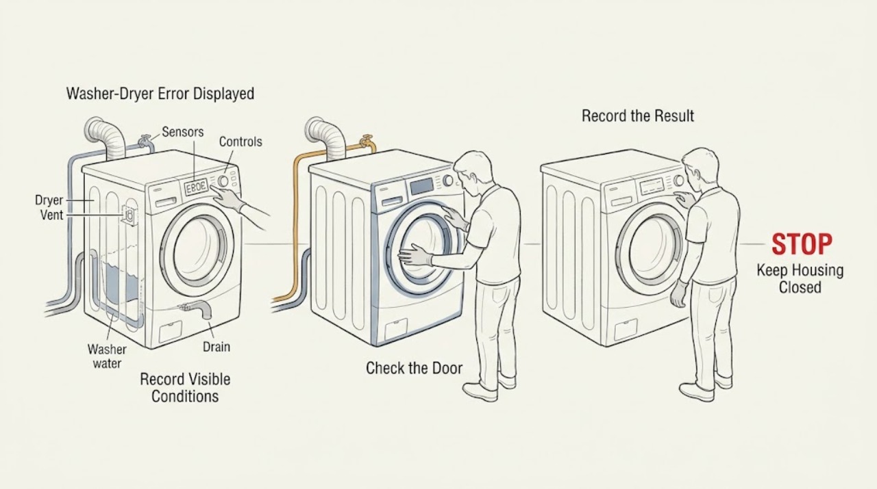 Washer-Dryer Error Displayed