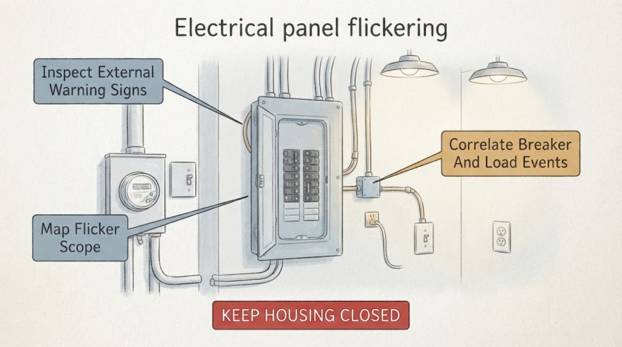 Electrical panel flickering