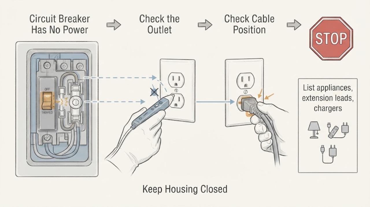 Circuit Breaker Has No Power