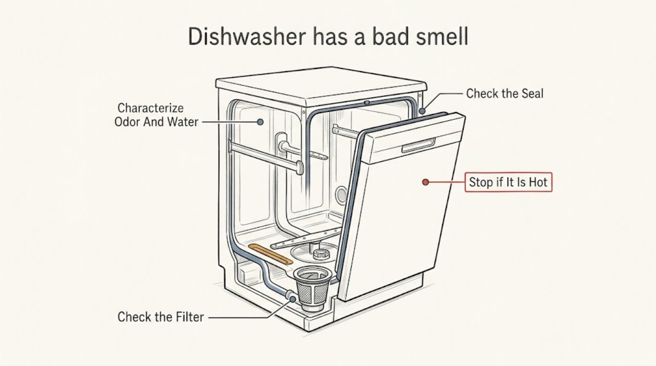 Dishwasher has a bad smell