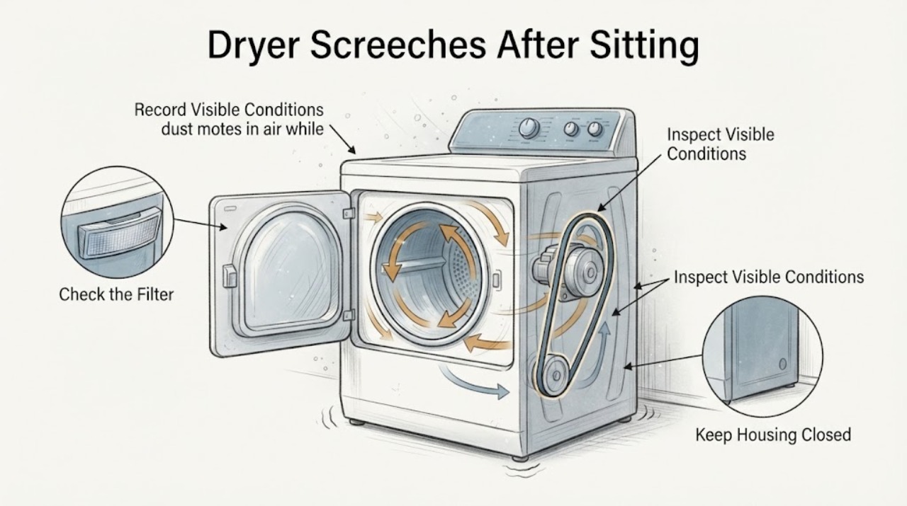 Dryer Screeches After Sitting
