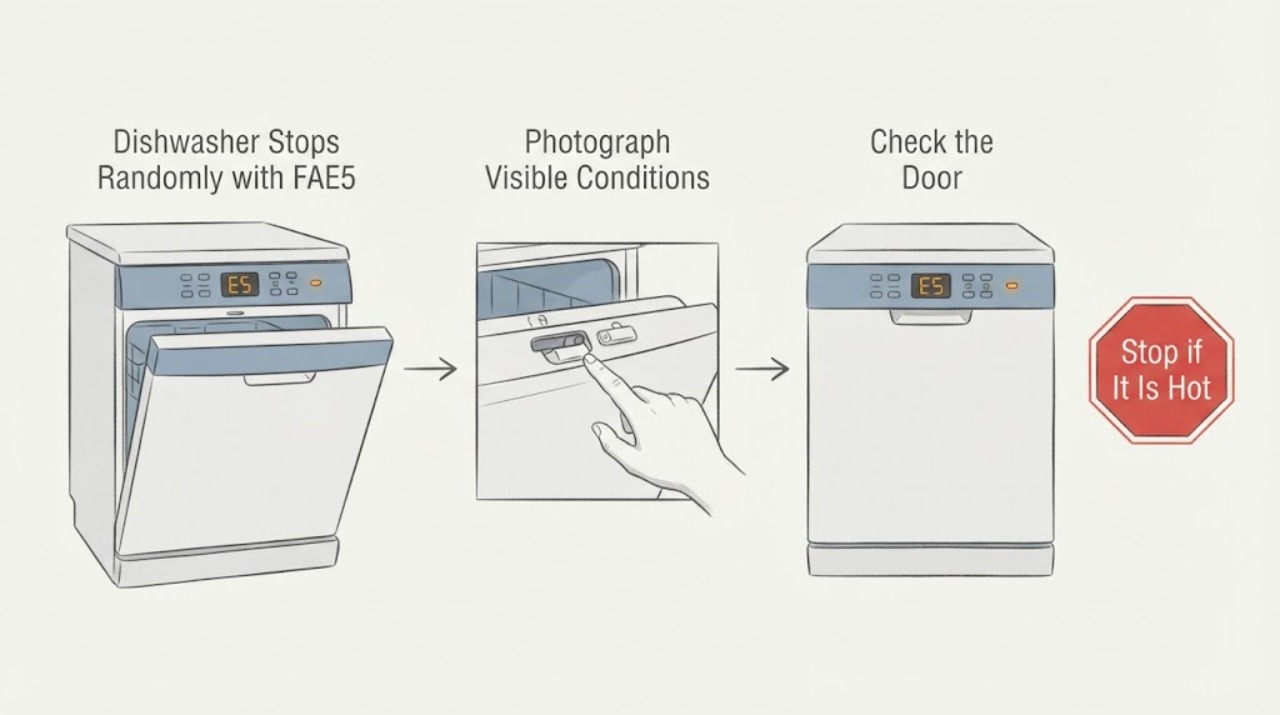 Dishwasher Stops Randomly with FAE5