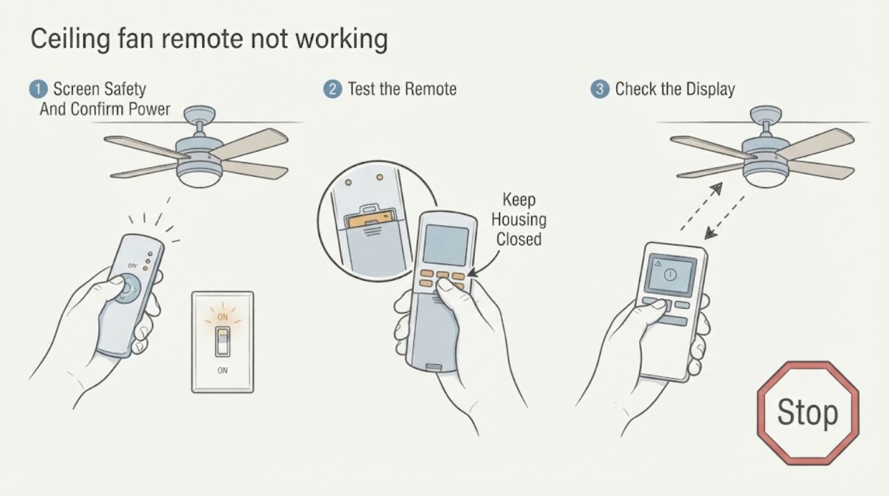 Ceiling fan remote not working