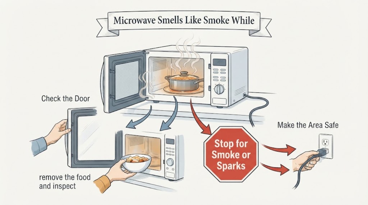 Microwave Smells Like Smoke While