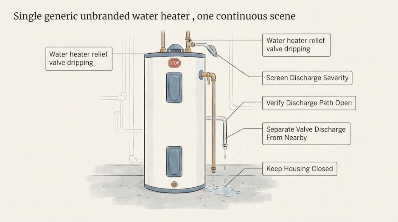 Water heater relief valve dripping