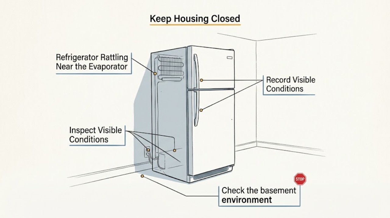 Refrigerator Rattling Near the Evaporator
