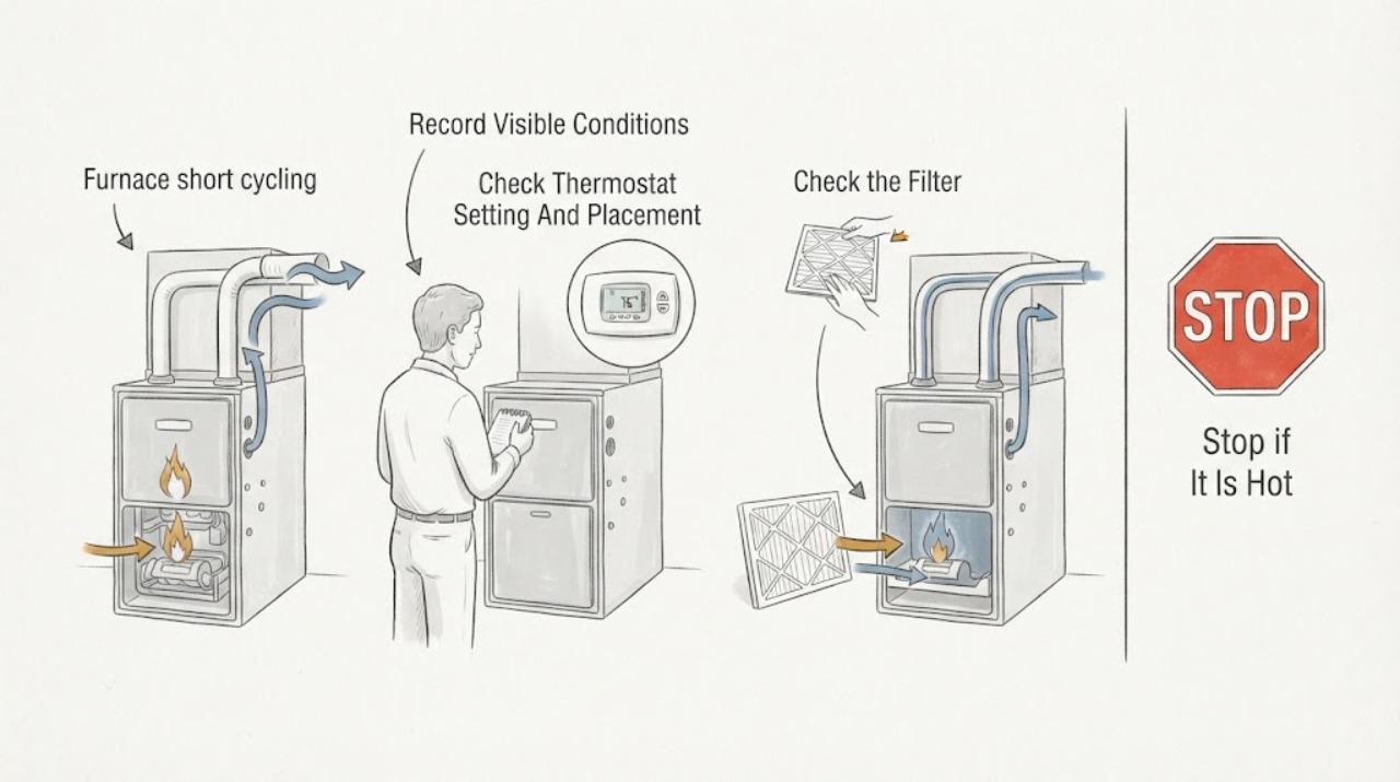 Furnace short cycling