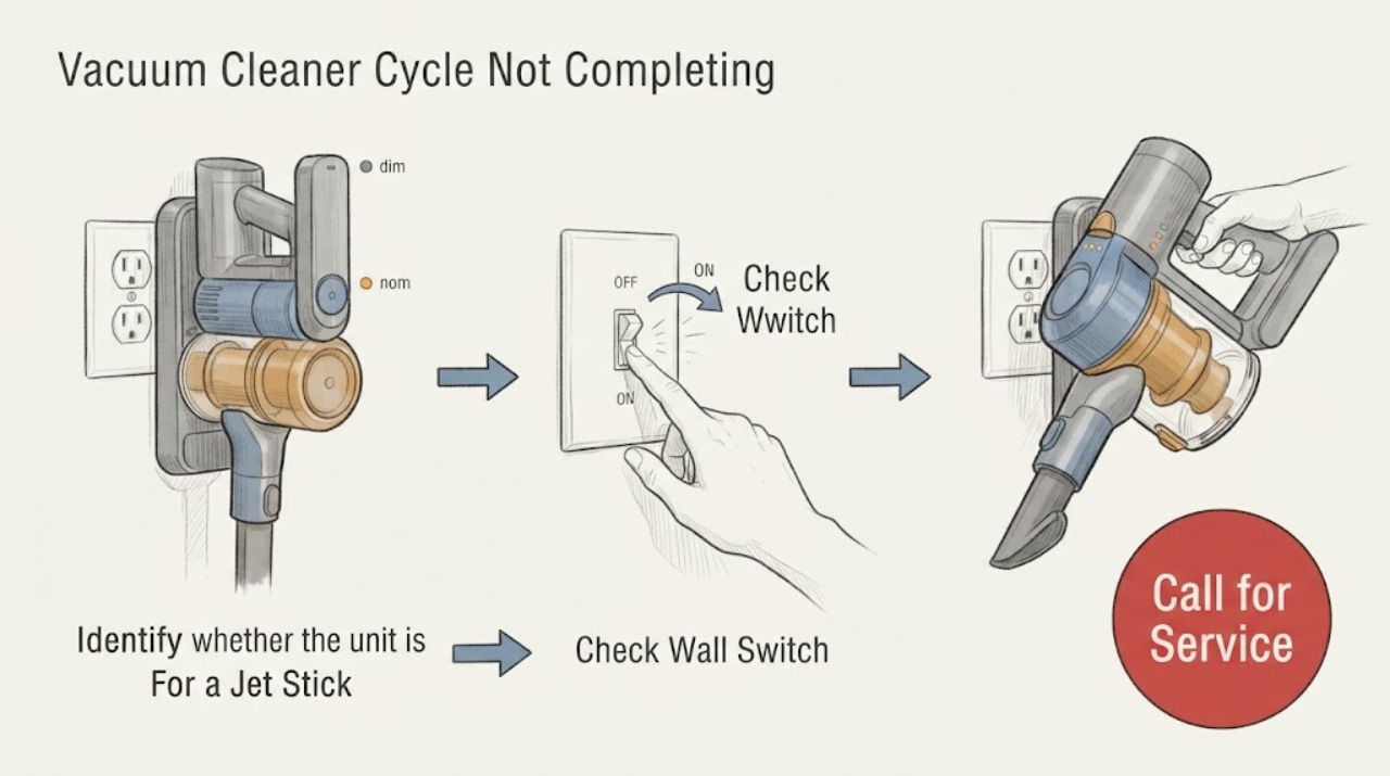 Vacuum Cleaner Cycle Not Completing