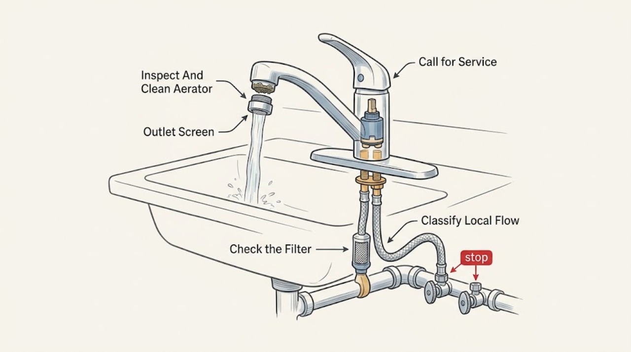Sink faucet low water pressure