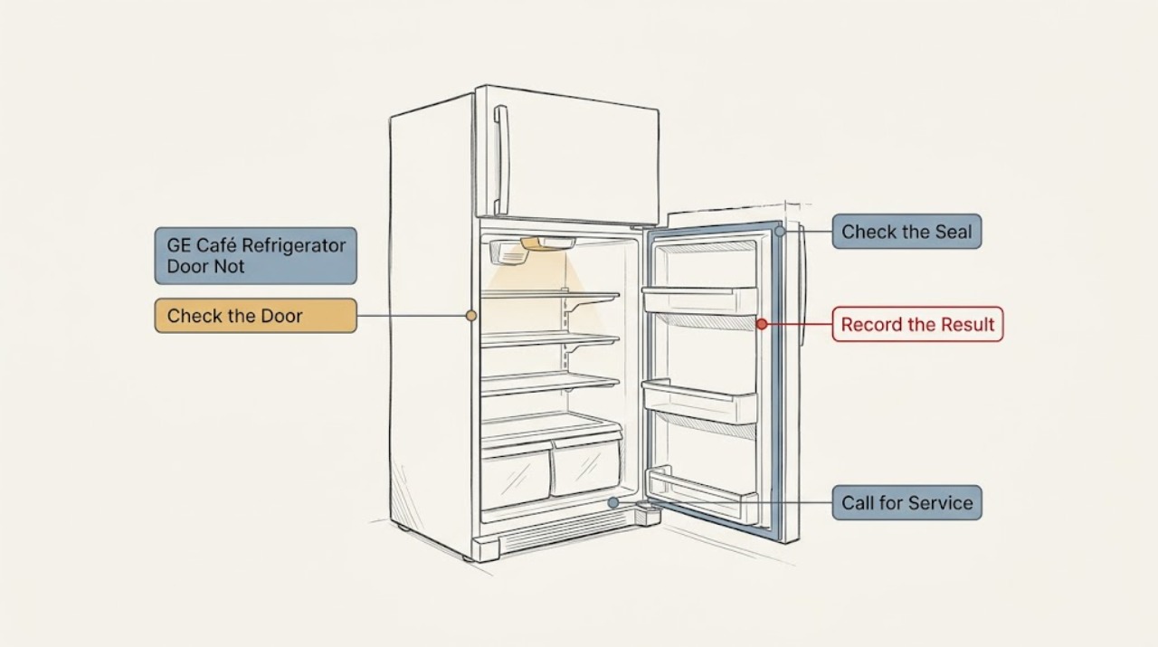 GE Café Refrigerator Door Not