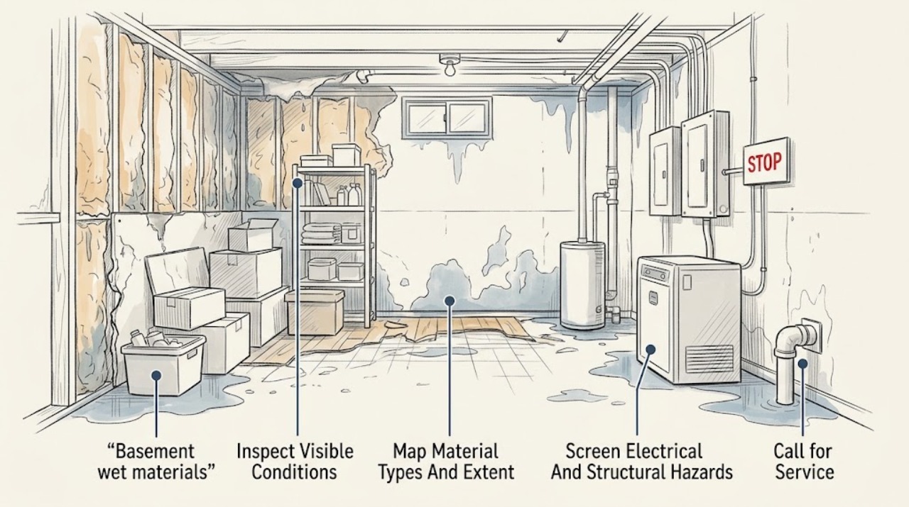 Basement wet materials