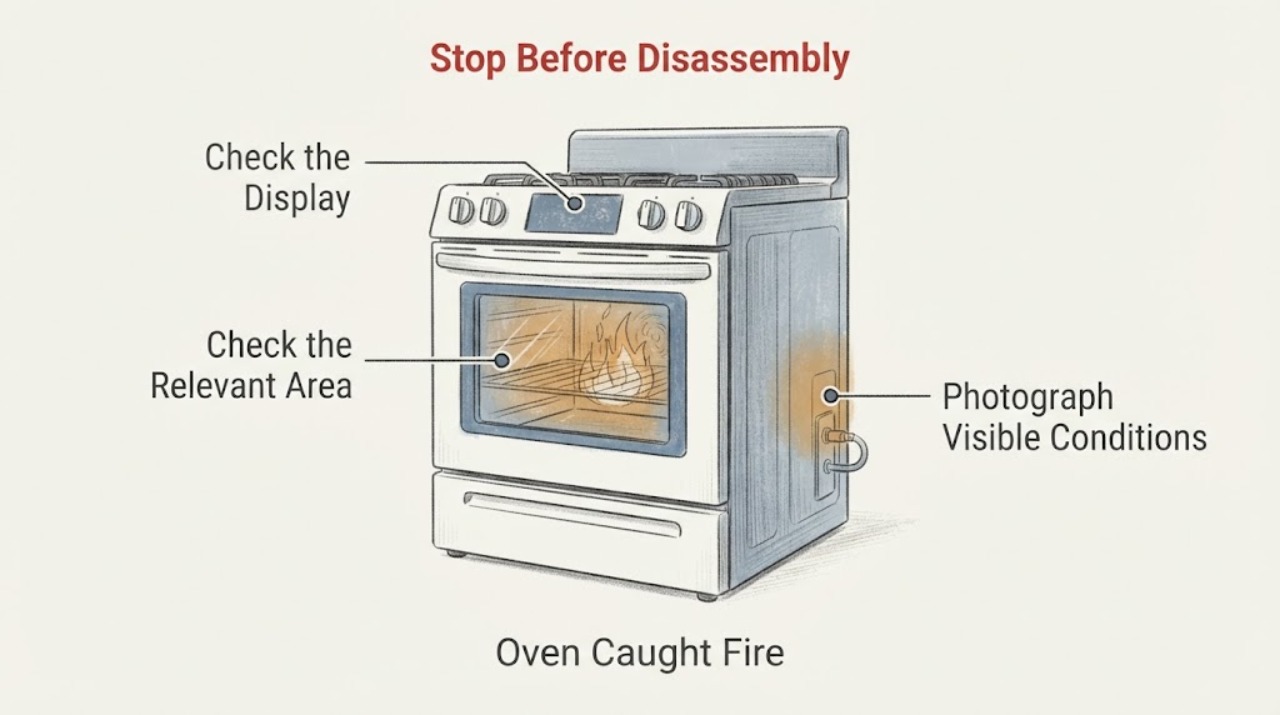 Oven Caught Fire