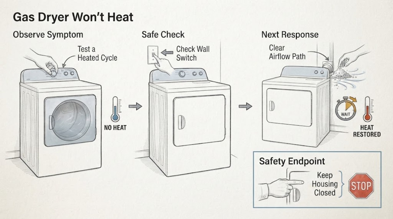 Gas Dryer Won’t Heat