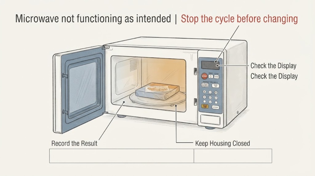 Microwave not functioning as intended