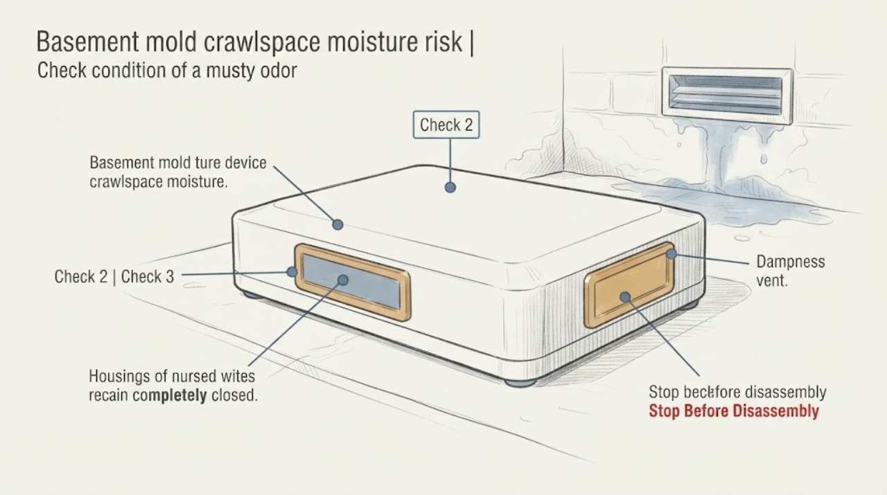 Basement mold crawlspace moisture risk