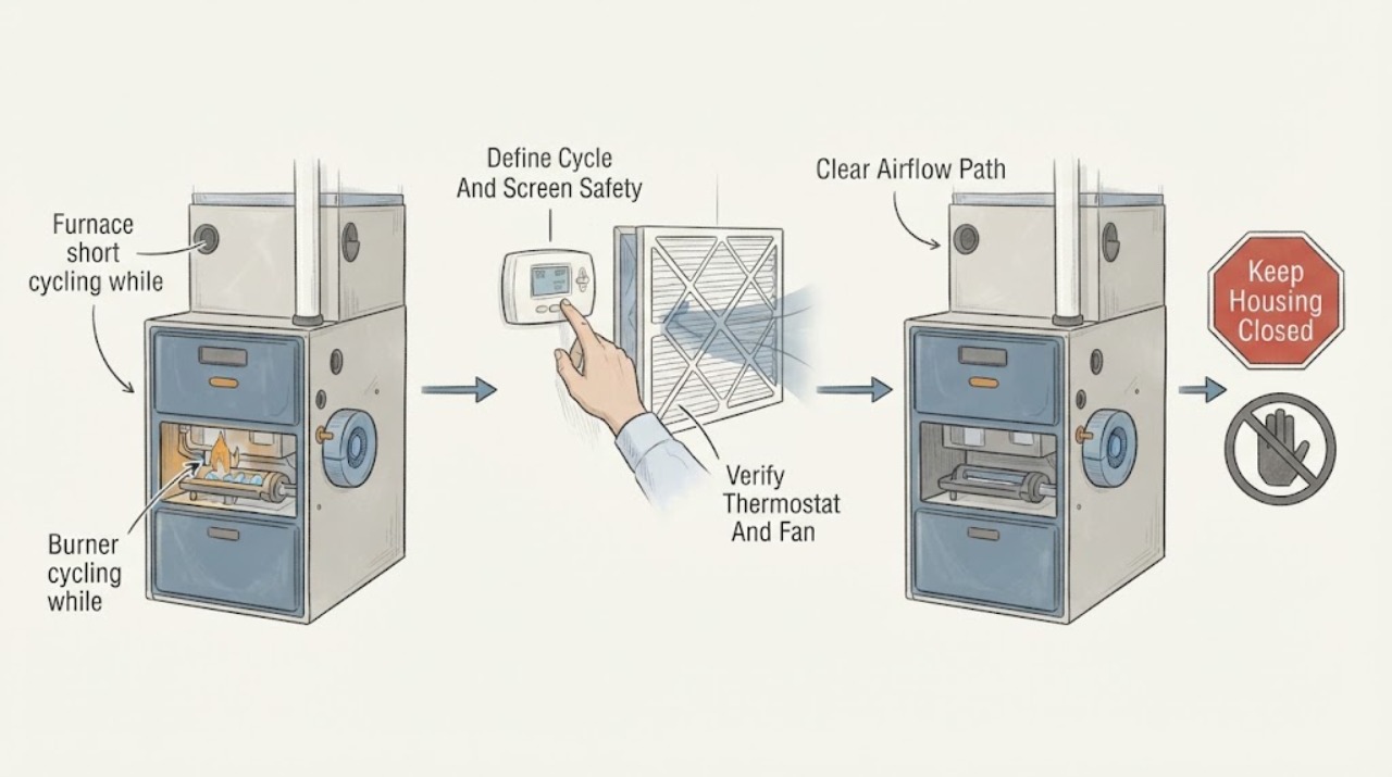 Furnace short cycling while