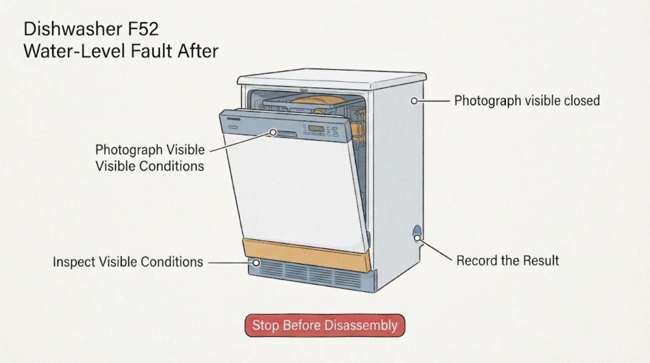 Dishwasher F52 Water-Level Fault After