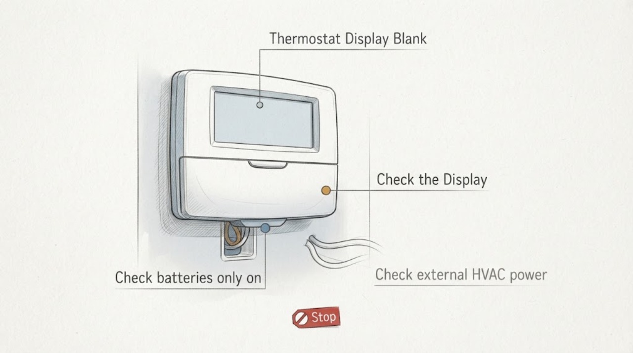 Thermostat Display Blank