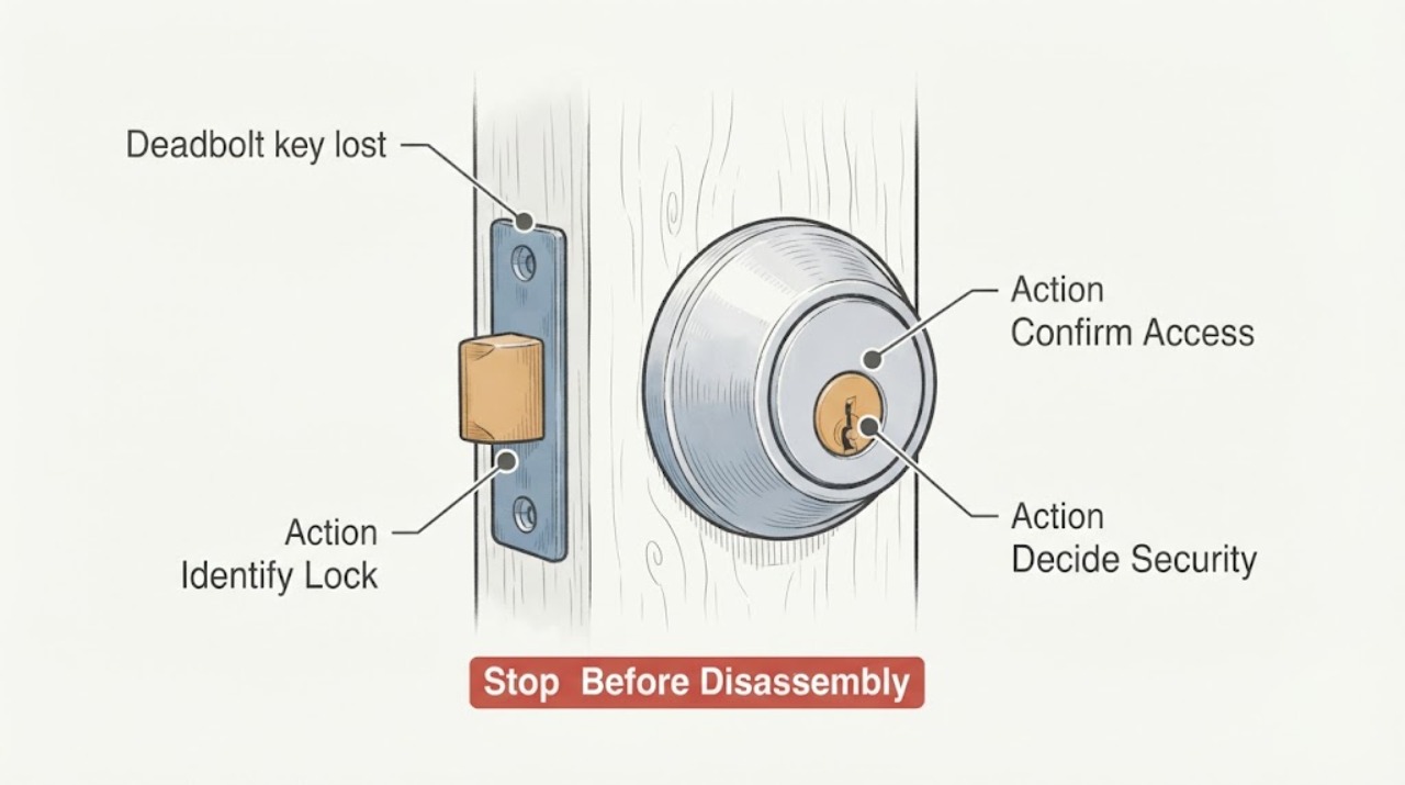 Deadbolt key lost
