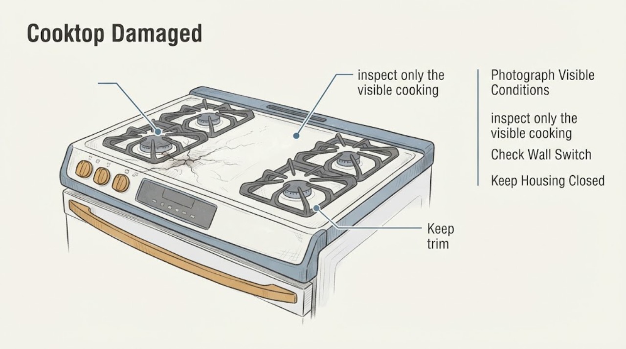Cooktop Damaged