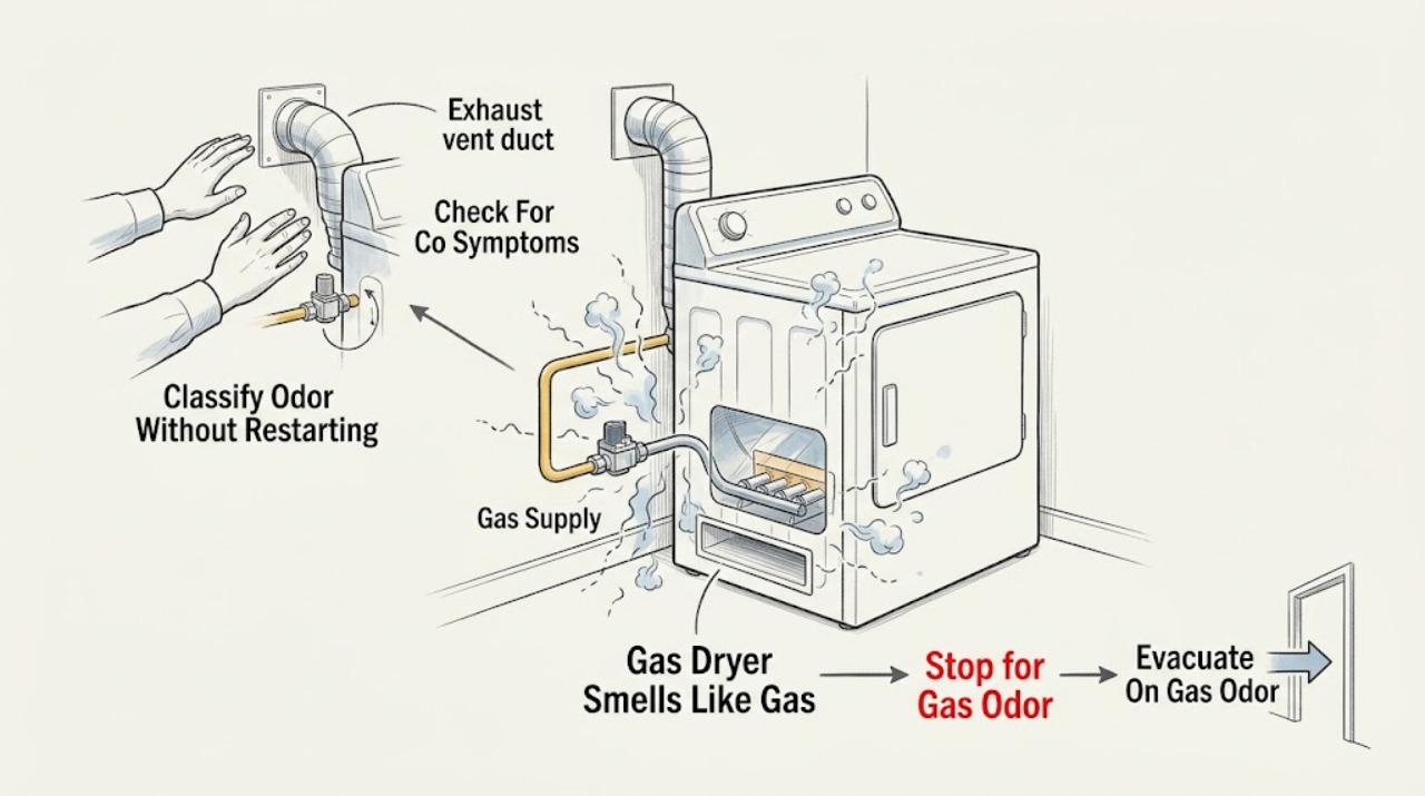 Gas Dryer Smells Like Gas