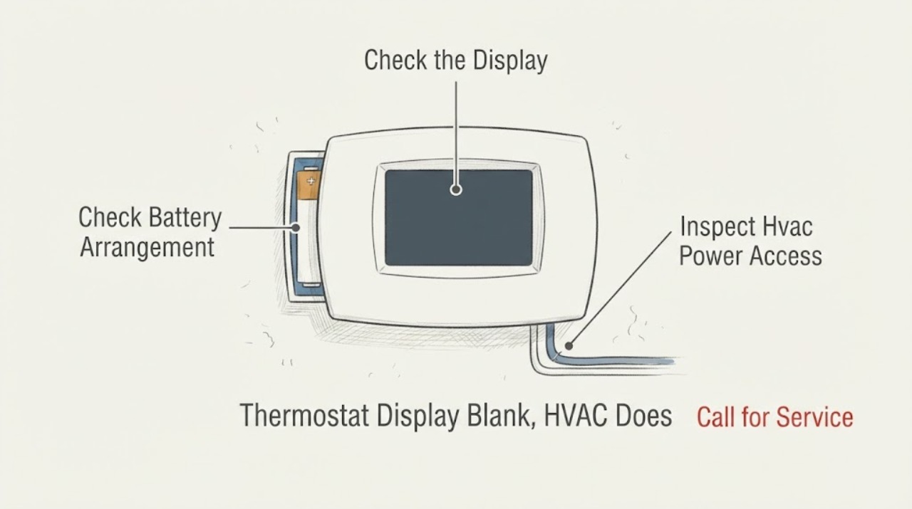 Thermostat Display Blank, HVAC Does