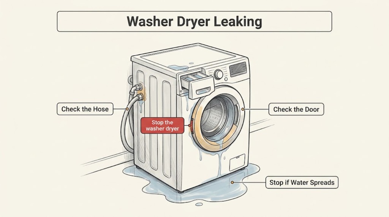 Washer Dryer Leaking