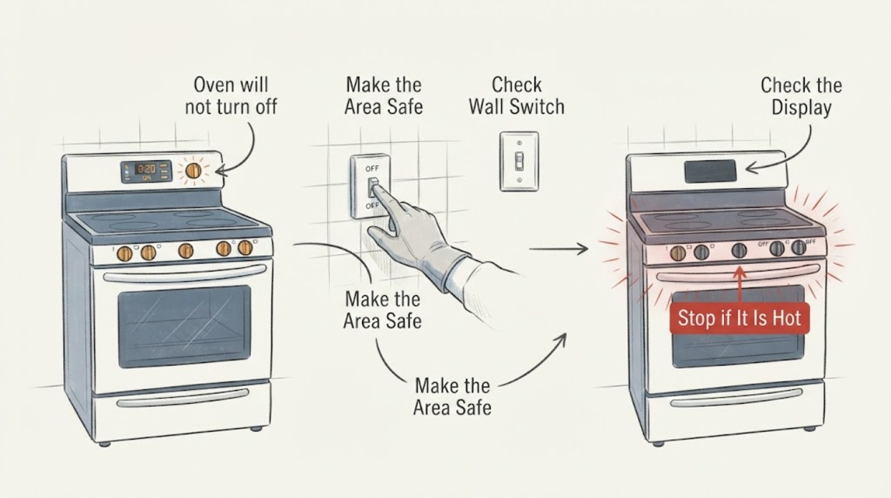 Oven will not turn off