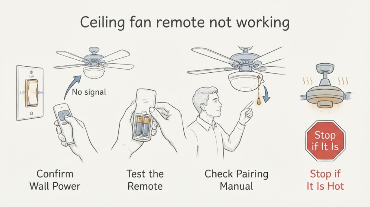 Ceiling fan remote not working