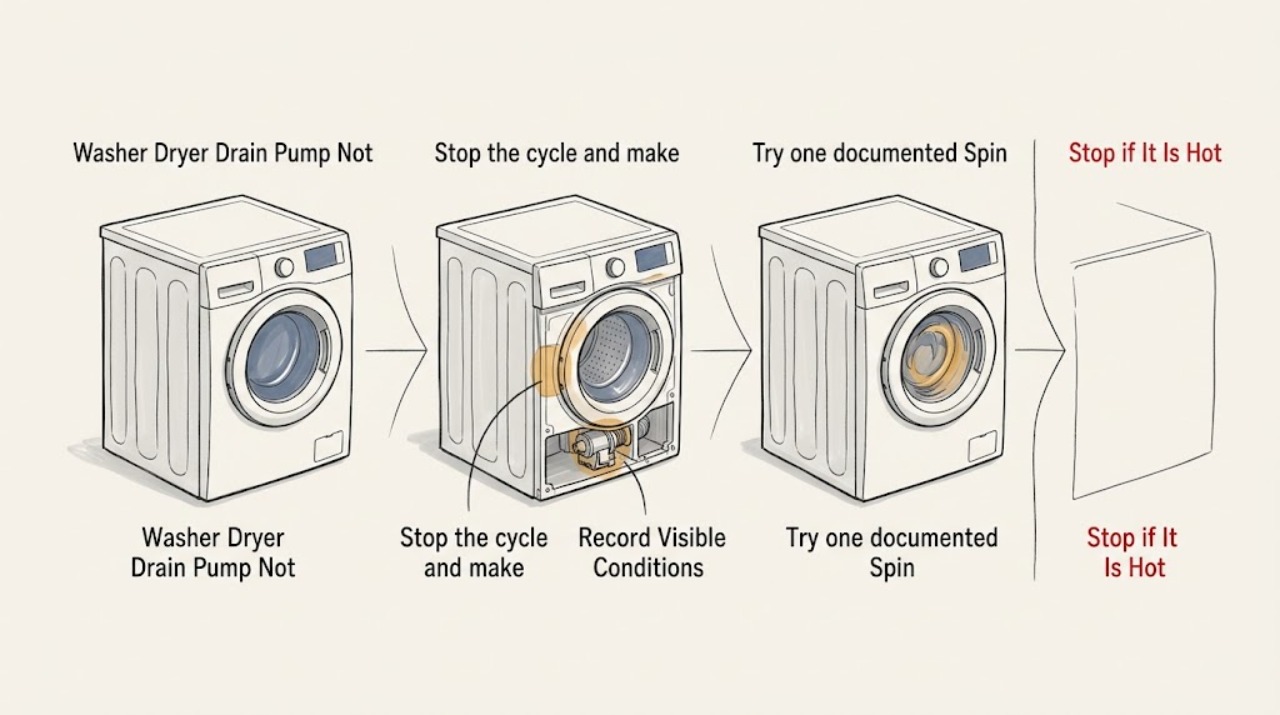 Washer Dryer Drain Pump Not