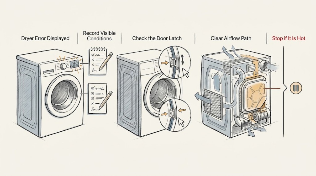 Dryer Error Displayed