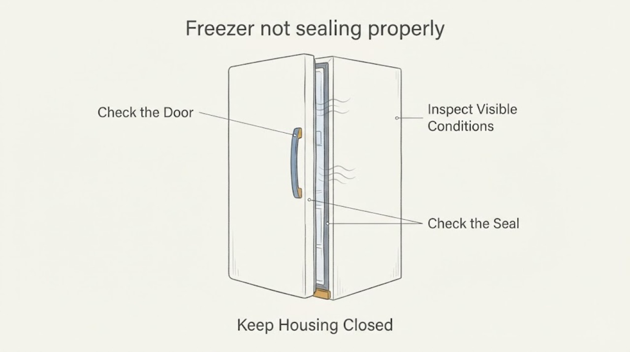 Freezer not sealing properly