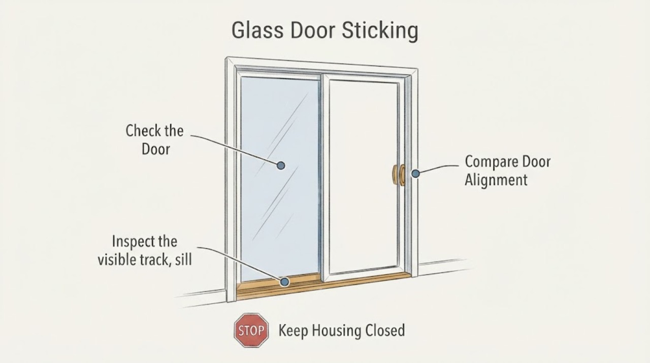 Glass Door Sticking