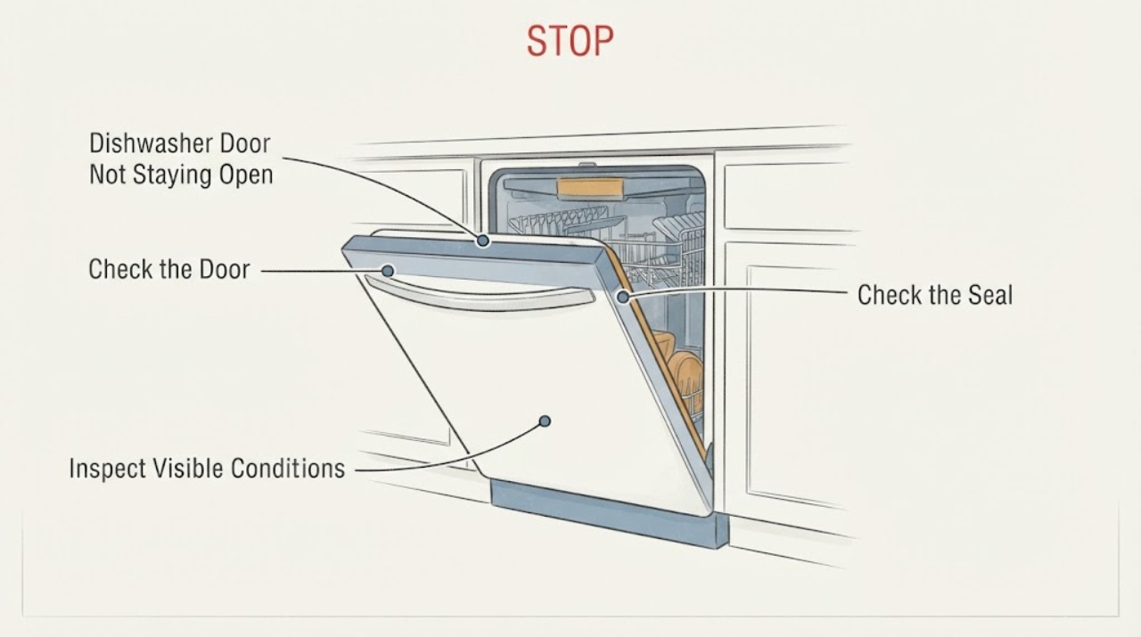 Dishwasher Door Not Staying Open