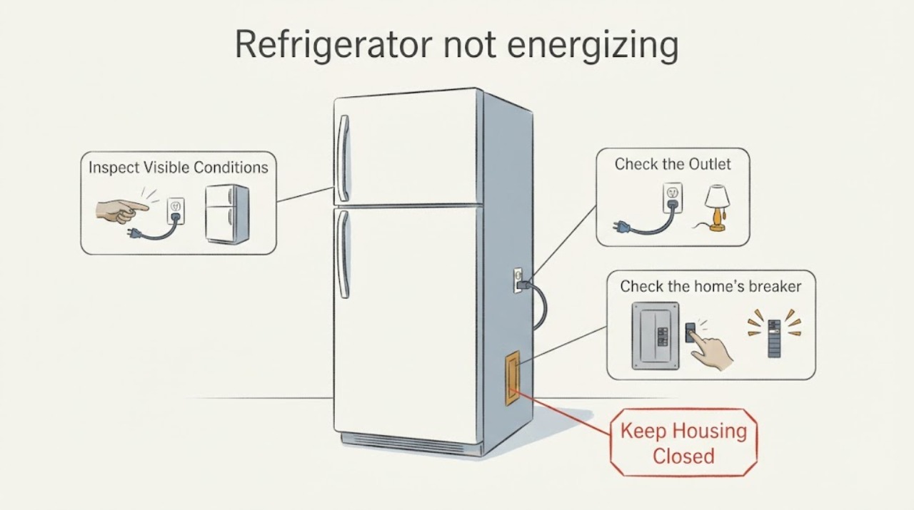 Refrigerator not energizing